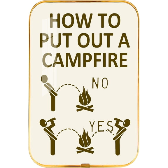 Retro Decor Tin Signs,Campfire - safety Instruction Sign,for garage,bar,restaurant,living room,bedroom,kitchen,cafe,bar,812inch