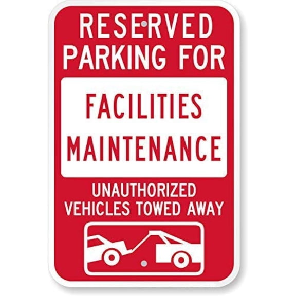 Retro Decor Tin Signs,Facilities Maintenance Parking Sign,for garage,bar,restaurant,living room,bedroom,kitchen,cafe,bar,812inch