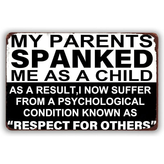 Retro Decor Tin Signs,Humorous Parenting Reflection Sign,for garage,bar,restaurant,living room,bedroom,kitchen,cafe,bar,812inch