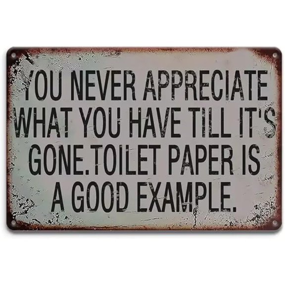 Retro Decor Tin Signs,"Humorous Reflection on Appreciation Sign",for garage,bar,restaurant,living room,bedroom,kitchen,cafe,bar,812inch