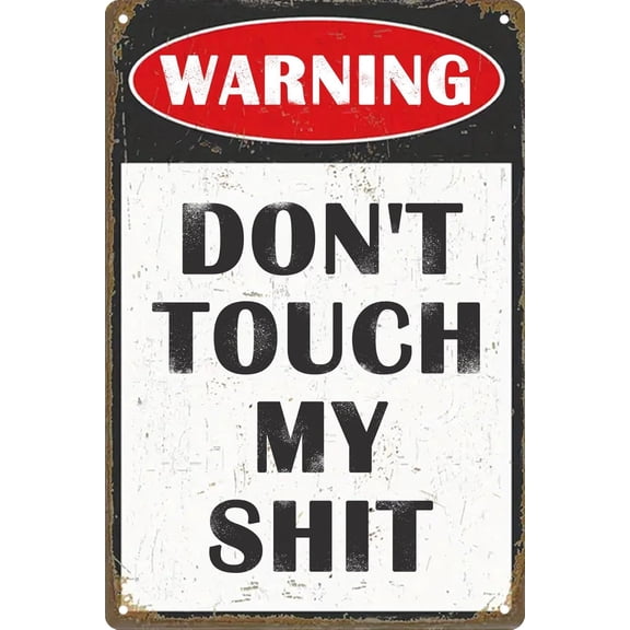 Retro Decor Tin Signs,“Personal Property Warning Sign”,for garage,bar,restaurant,living room,bedroom,kitchen,cafe,bar,8×12inch