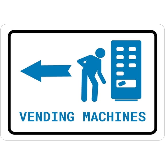 Retro Decor Tin Signs,Vending Machines Direction Sign,for garage,bar,restaurant,living room,bedroom,kitchen,cafe,bar,812inch