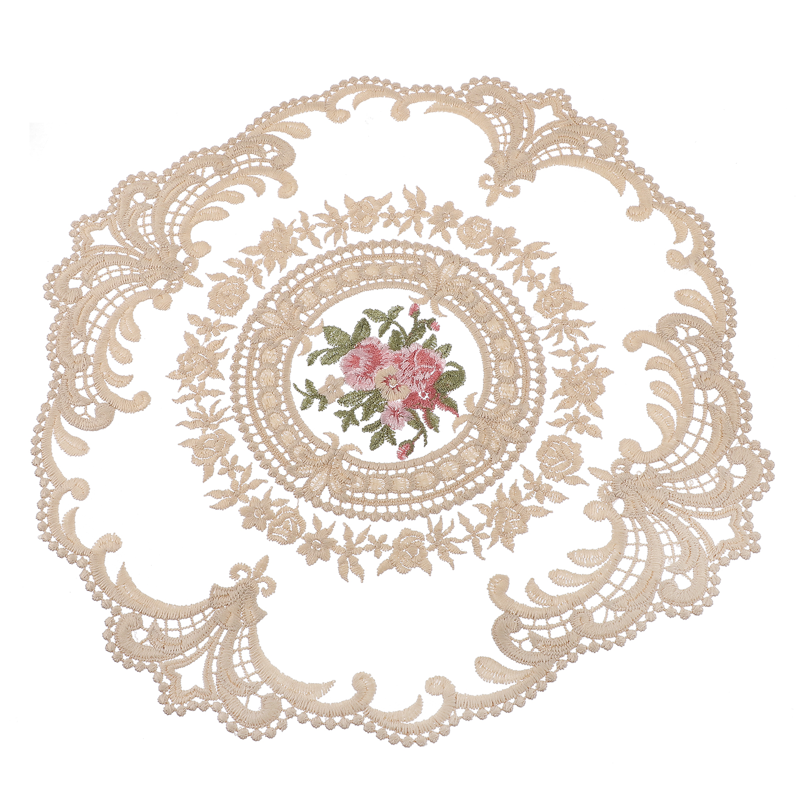 Retro Decor Vintage Lace Doilies Coffee Table Embroidered Placemat Non