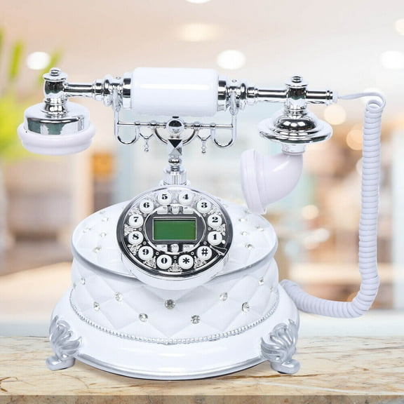 Retro Decorative Resin Telephone with Caller ID, Calendar, IP Memory, and Area Code Filter for Home, Office, and Hotel Use 210 *210 *230mm