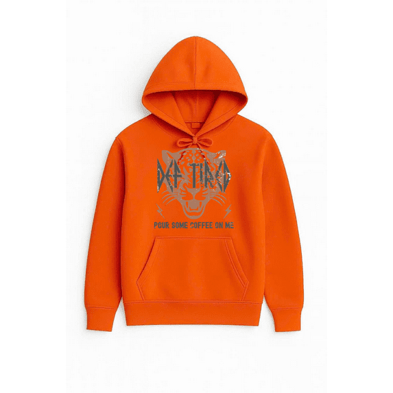 Retro Def Tired Funny Quote Casual Graphic Print Daily Hoodie Shirt, for men & women, up to size 5XL