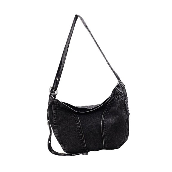 Retro Denims Crossbody Bag for Women Large Capacity Shoulder Bag Simple Messenger Bag Fashion Shopping Bag Work Bag