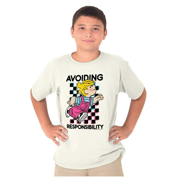 Retro Dennis Avoiding Responsibility Crewneck T Shirts Boy Girl Teen Brisco Brands L