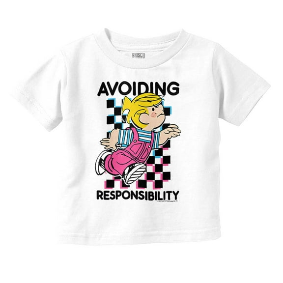 Retro Dennis Avoiding Responsibility Toddler Boy Girl T Shirt Infant Toddler Brisco Brands 18M