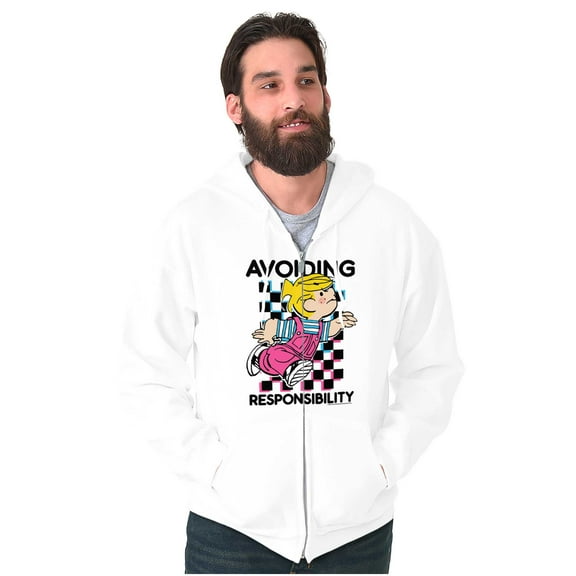 Retro Dennis Avoiding Responsibility Zip Up Hoodie Men's Women's Brisco Brands M