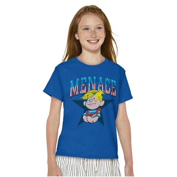 Retro Dennis The Menace American Star Crewneck T Shirts Boy Girl Teen Brisco Brands M