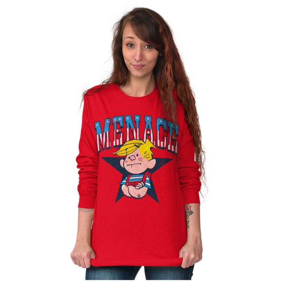 Retro Dennis The Menace American Star Long Sleeve TShirt Men Women Brisco Brands M