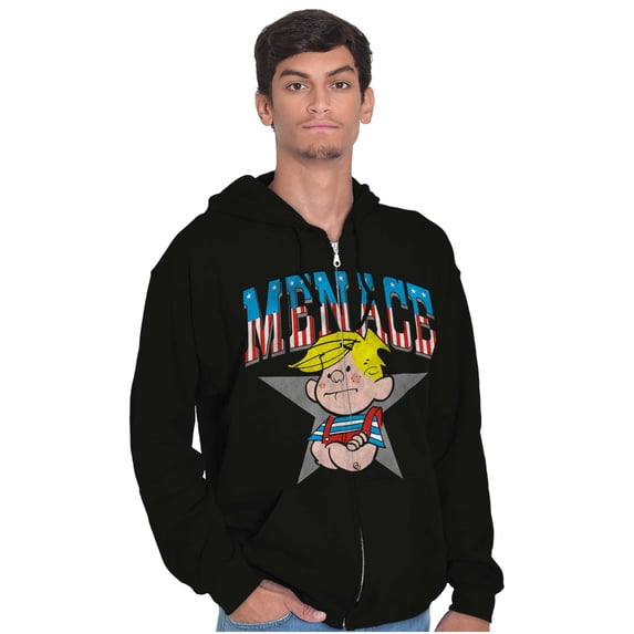 Retro Dennis The Menace American Star Unisex Plus Size Zip Hoodie Brisco Brands 3X