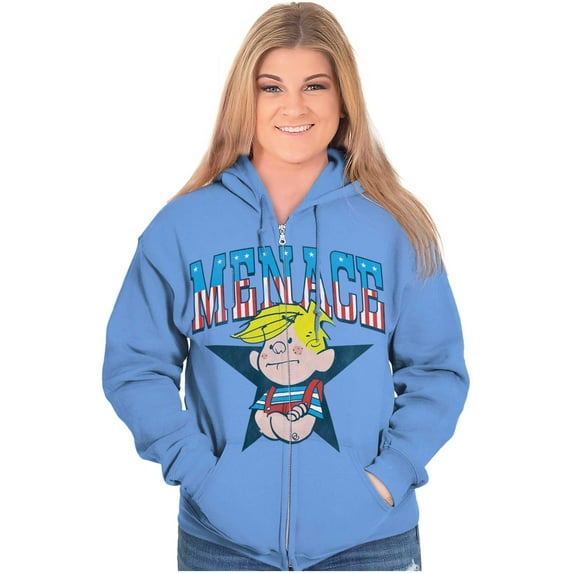 Retro Dennis The Menace American Star Zip Up Hoodie Men's Women's Brisco Brands 5X