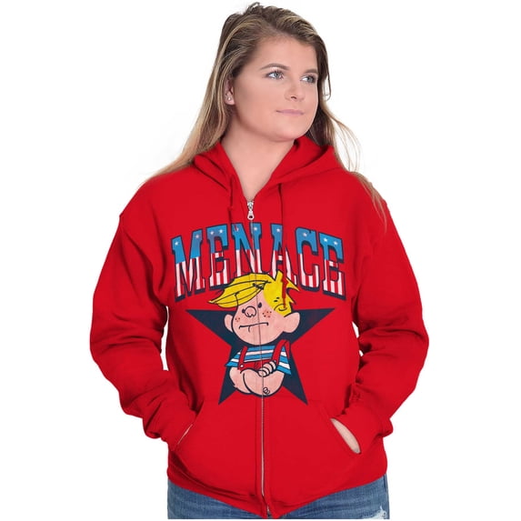 Retro Dennis The Menace American Star Zip Up Hoodie Men's Women's Brisco Brands S