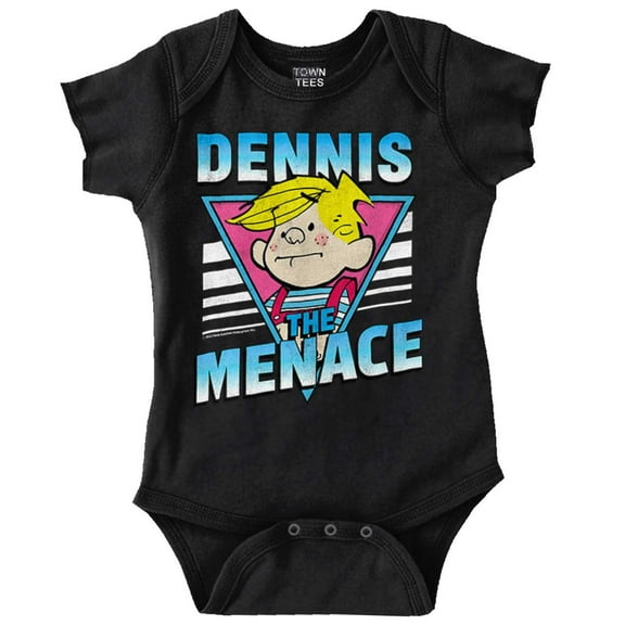 Retro Dennis The Menace Cartoon Romper Boys or Girls Infant Baby Brisco Brands 12M