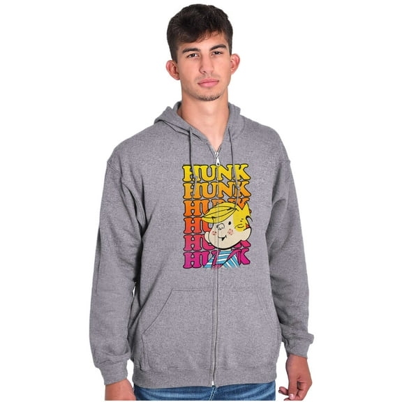 Retro Dennis The Menace Hunk Gradient Men Big & Tall Zip Hoodie Brisco Brands 5X