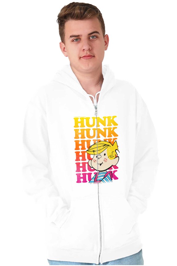 Retro Dennis The Menace Hunk Gradient Zip Hoodie Sweatshirt Men Brisco Brands S