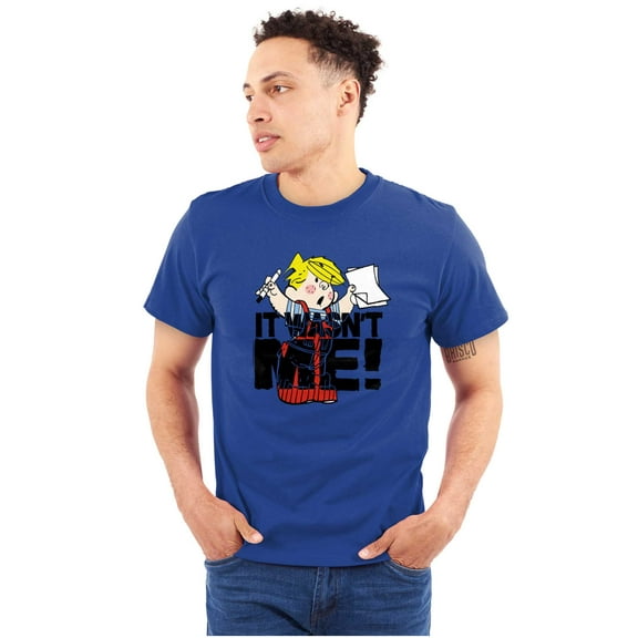 Retro Dennis The Menace It Wasnt Me Men's Graphic T Shirt Tees Brisco Brands L