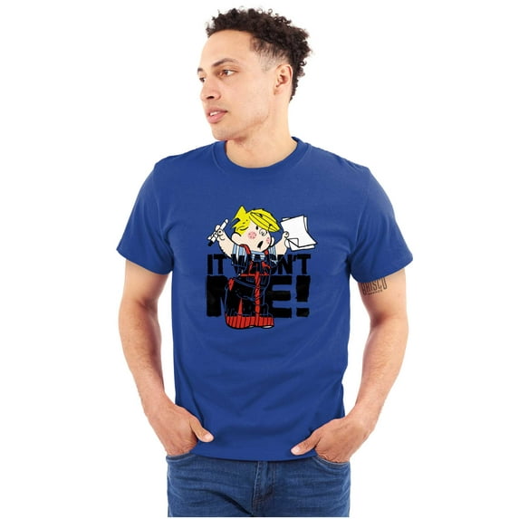 Retro Dennis The Menace It Wasnt Me Men's Graphic T Shirt Tees Brisco Brands M