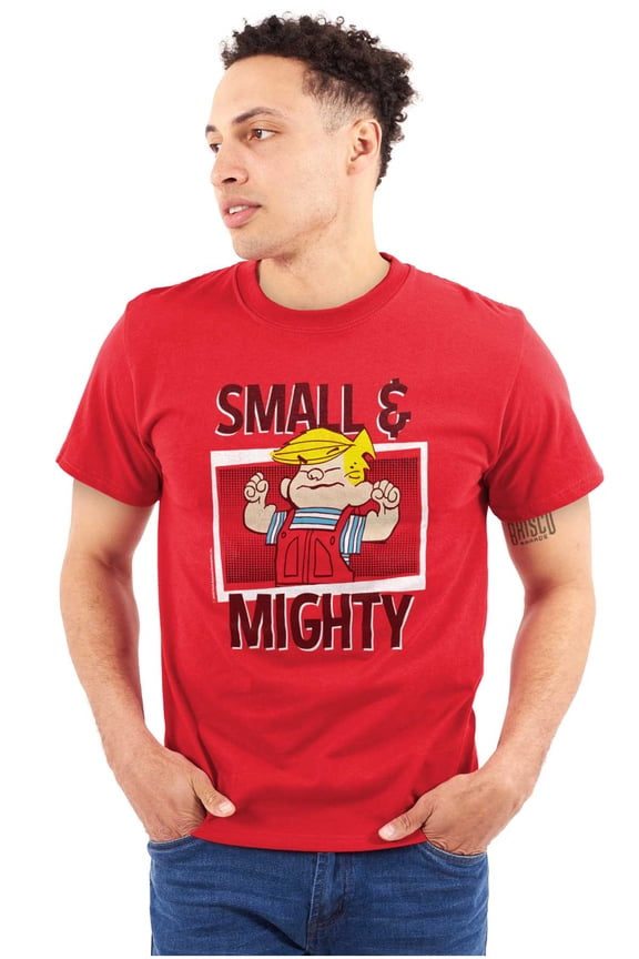 Retro Dennis The Menace Small Mighty Men's Graphic T Shirt Tees Brisco Brands L