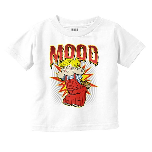 Retro Dennis the Menace Comic Mood Toddler Boy Girl T Shirt Infant Toddler Brisco Brands 4T