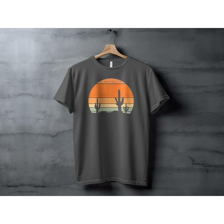 Retro Sunset Cactus Shirt Funny Cute Desert Silhouette Gift Retro Sunset Cactus Shirt Funny Cute Desert Silhouette Gift