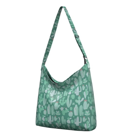 Retro Desert Succulent Handbag - Large Capacity Minimalist Travel Bag for Women with Adjustable Strap & Boho Aesthetic