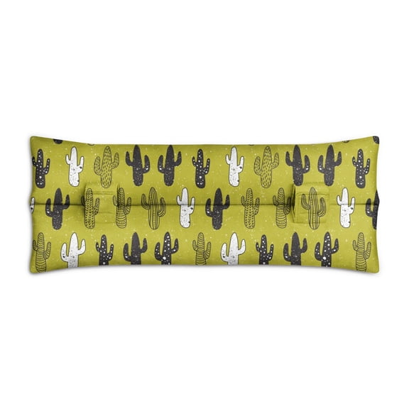 Retro Desert Succulent Seat Belt Cushion Vintage Southwestern Style, Post-Op Mastectomy Pillow with Velcro Straps (Aesthetic Design)