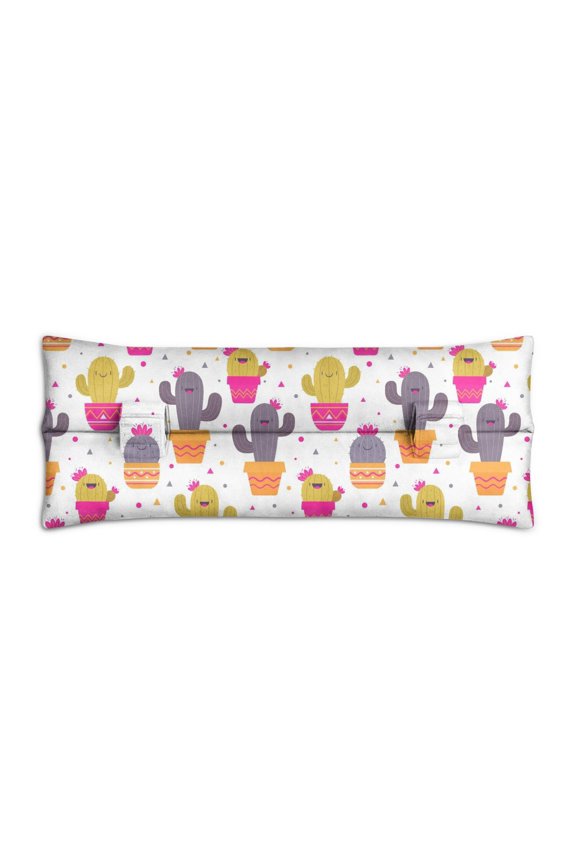 Retro Desert Succulent Seatbelt Pillow Post-Surgery Comfort for Mastectomy Heart Surgery & Rib Fractures