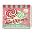 thumbnail image 1 of Retro Design for Candy Lollipop Vintage Promotional Unique Label Concept for Sweets Cakes and Desserts Mousepad Mouse Pad Mouse Mat 9x10 inch, 1 of 3