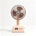 thumbnail image 1 of Retro Desk Fan 100 Speeds Portable USB Rechargeable with Digital Display 90° Tilt Type-C 1200mAh Low Noise for Office Home Study, 1 of 10