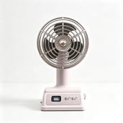Retro Desktop Fan 100 Speed Settings Adjustable Angle USB Rechargeable Desk Fan Turbo Breeze for Office Study