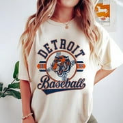 Retro Detroit Baseball Tshirt, Tigers EST 1894 Baseball Team Tshirt,White Color,Size L