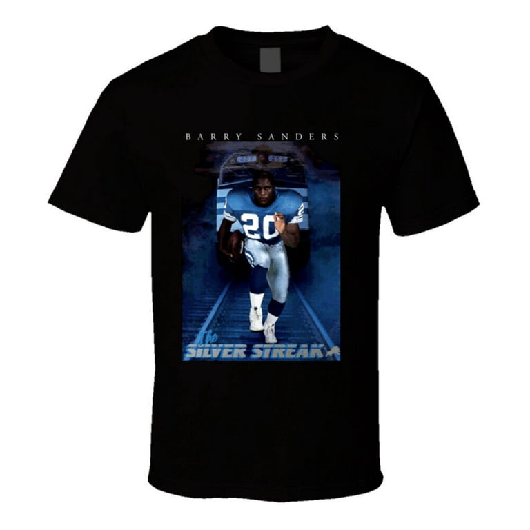 Retro Detroit Football Barry Sanders The Silver Streak T Shirt Walmart