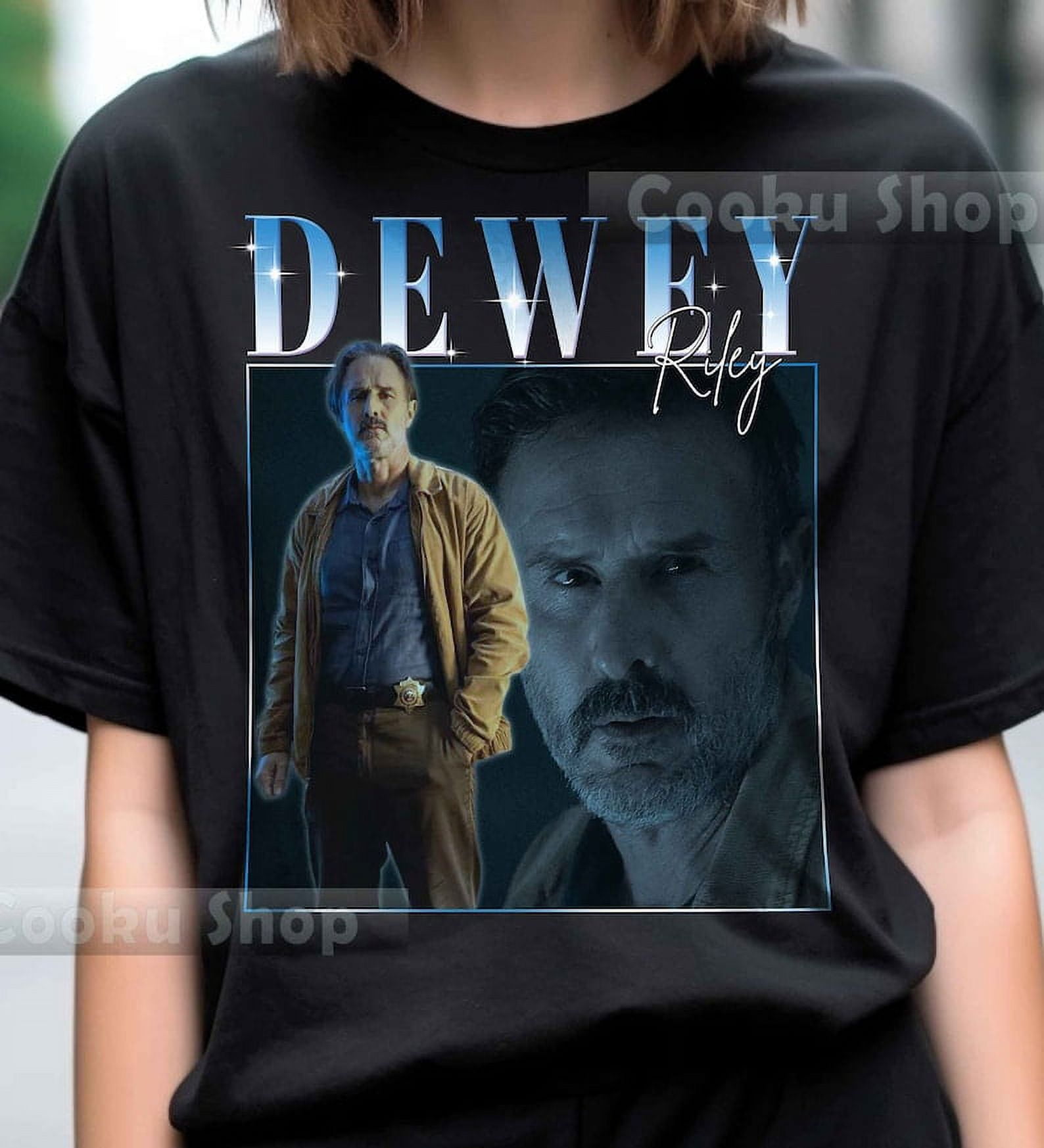 Retro Dewey Riley TShirt Dewey Riley hoodie Dewey Riley sweatshirt Dewey Riley vintage shirt Movie Character tee Walmart