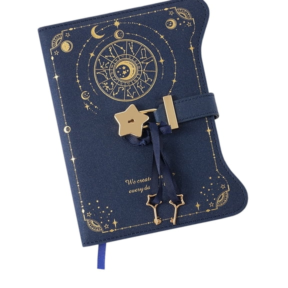 Retro Diary Notebook PU Leather Journal with Lock and Key 360 Pages Lined For Daily Writing Journaling and Note Taking