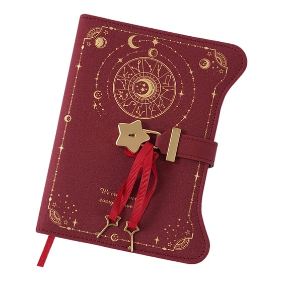 Retro Diary Notebook PU Leather Journal with Lock and Key 360 Pages Lined For Daily Writing Journaling and Note Taking