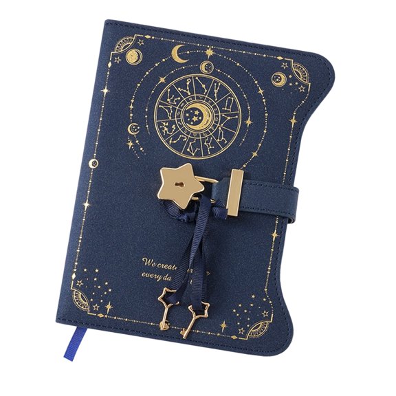 Retro Diary Notebook with Lock and Key PU Leather Travel Journal 360 Pages Lined For Daily Writing Planning Journaling