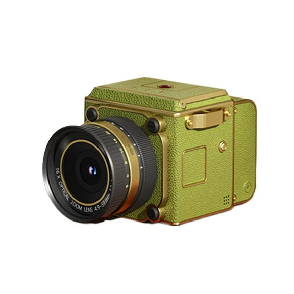 Retro Digital Camera, Portable TLR Style Dual Lens Camera with 4K Video, 16X Digital Zoom, Mini Pocket Camera for Students Vlogging Travel(Green)
