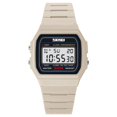 Retro Digital Watch for Men and Women, Beige Square LED Sports Watch ...