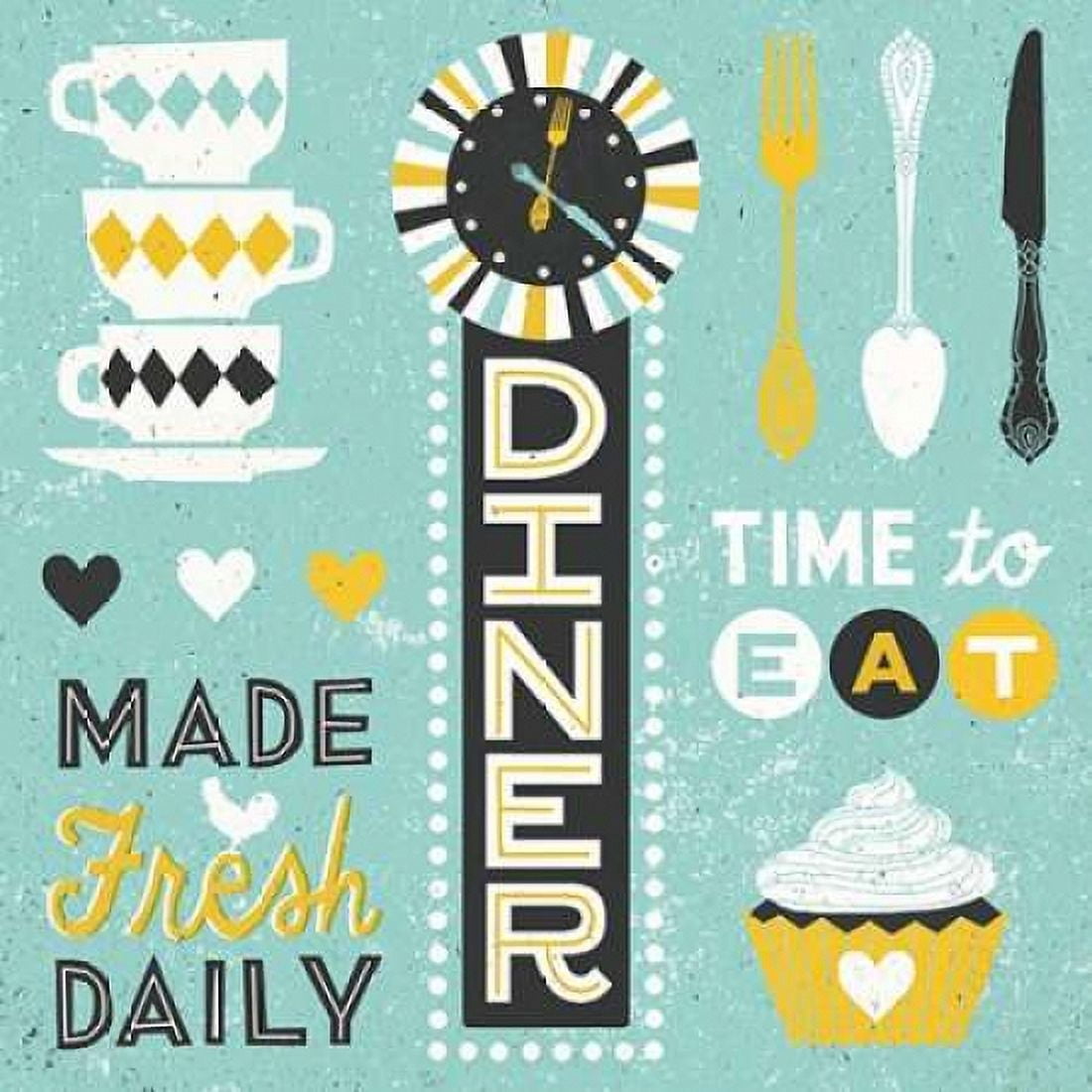 Retro Diner Collection Pattern Master Canvas Art - Michael Mullan (24 x 24)