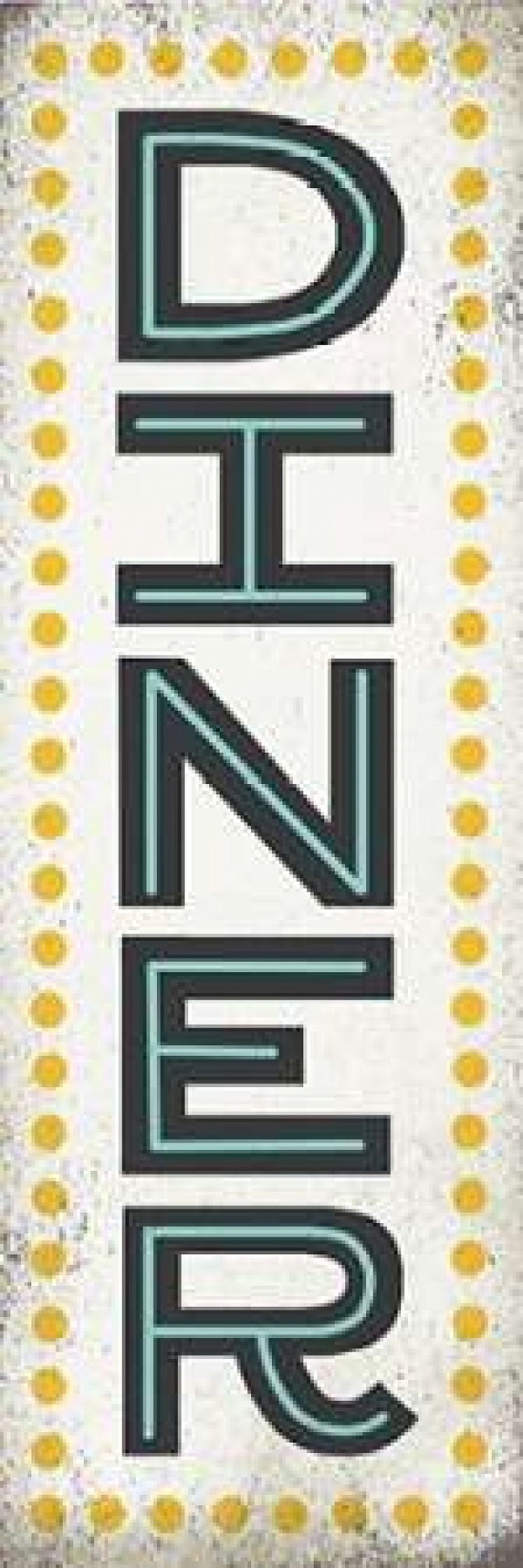 Retro Diner Sign Canvas Art - Michael Mullan (12 x 36)