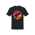 thumbnail image 1 of Retro Dinosaur Sunset Silhouette Men's T-shirt, 1 of 3