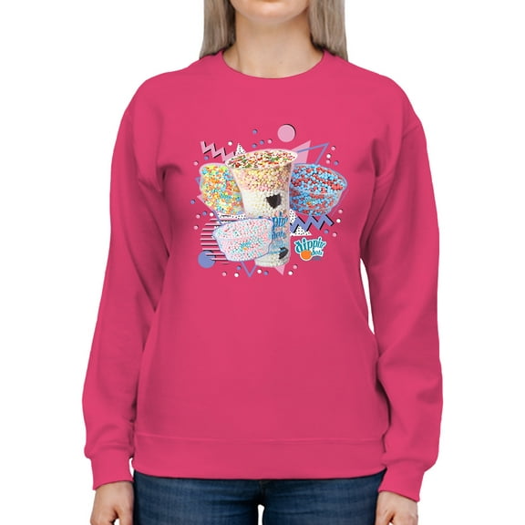Retro Dippin’ Dots Delight - Colorful Ice Cream Treat Graphic Women's Sweatshirt