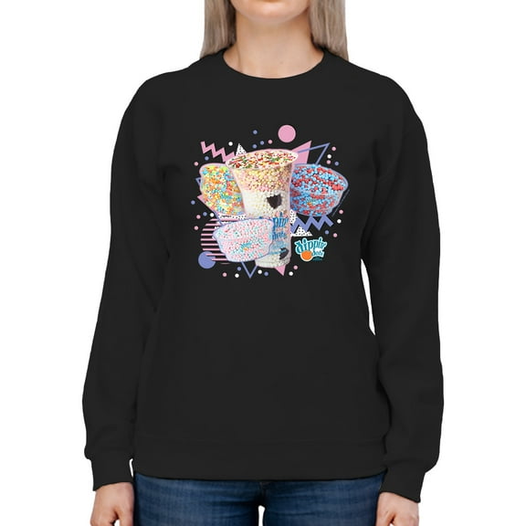 Retro Dippin’ Dots Delight - Colorful Ice Cream Treat Graphic Women's Sweatshirt