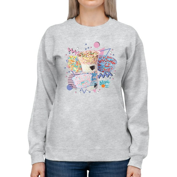 Retro Dippin’ Dots Delight - Colorful Ice Cream Treat Graphic Women's Sweatshirt