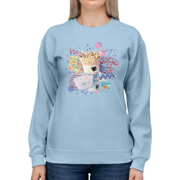 Retro Dippin’ Dots Delight - Colorful Ice Cream Treat Graphic Women's Sweatshirt