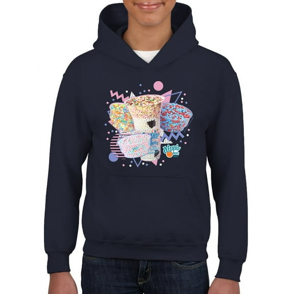 Retro Dippin’ Dots Delight - Colorful Ice Cream Treat Graphic Youth's Hoodie