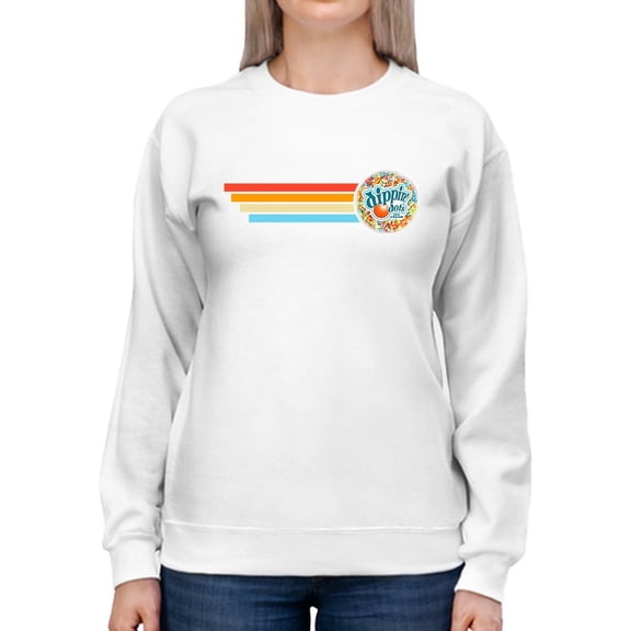 Retro Dippin' Dots Ice Cream Stripes - Cool Summer Graphic Women's Sweatshirt