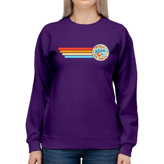 Retro Dippin' Dots Ice Cream Stripes - Cool Summer Graphic Women's Sweatshirt